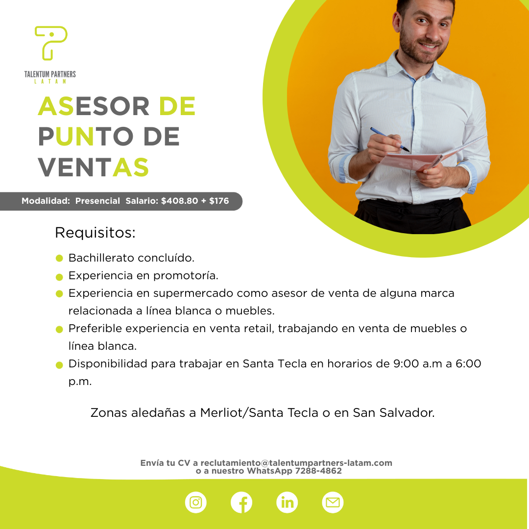 Asesor de Punto de Ventas