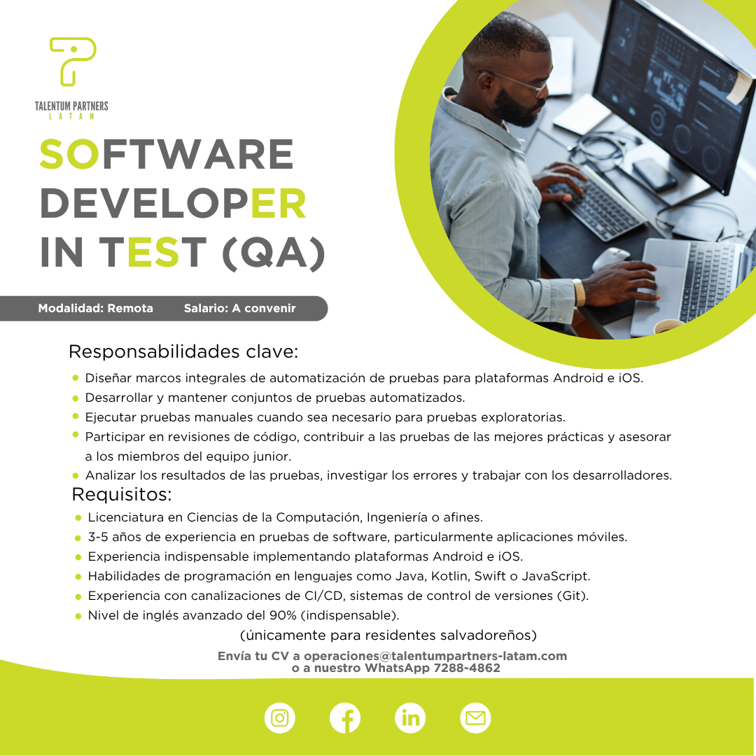 Software Developer in Test (QA)