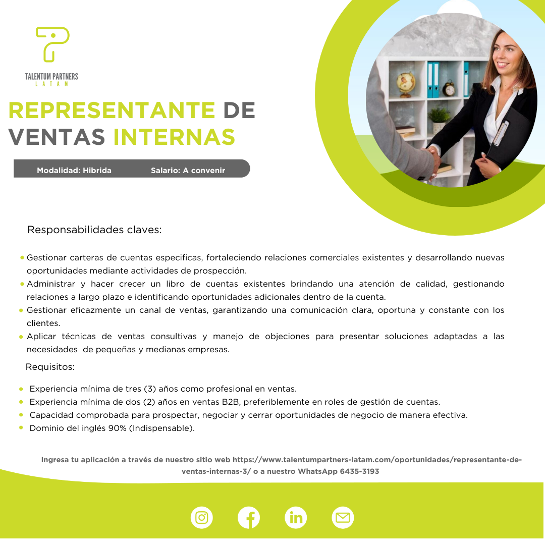 Representante de Ventas Internas