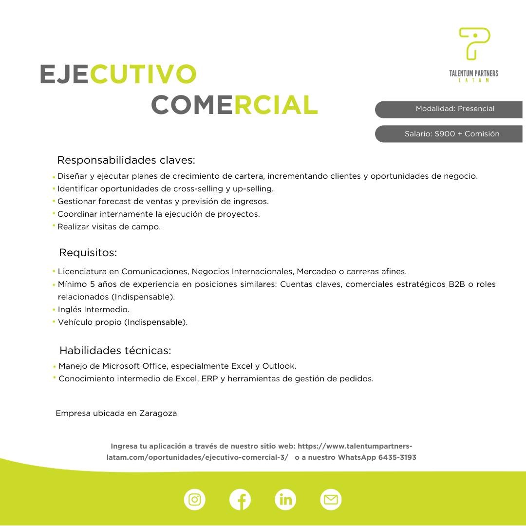 Ejecutivo Comercial