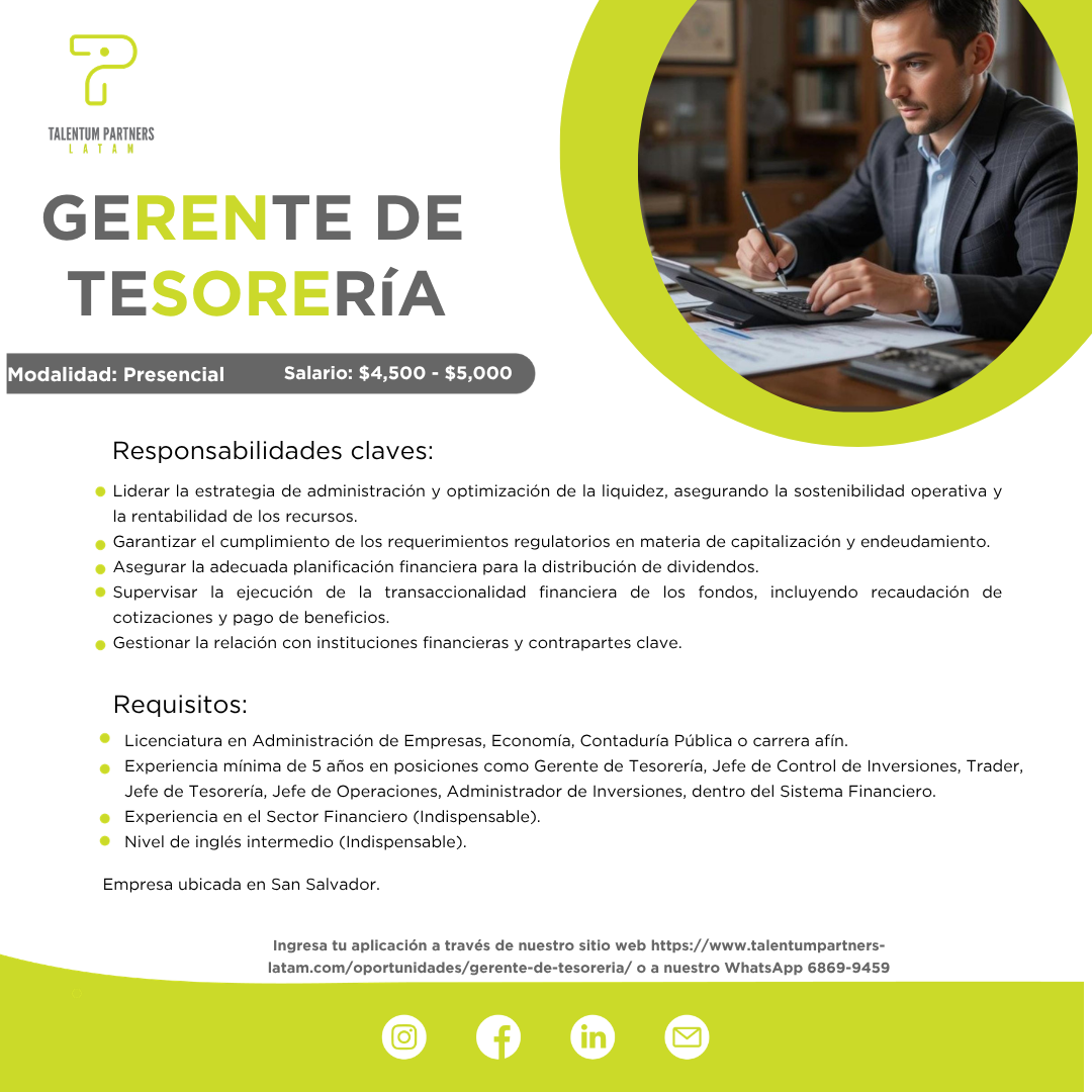 Gerente de Tesorería