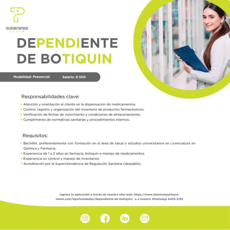 Dependiente de Botiquín