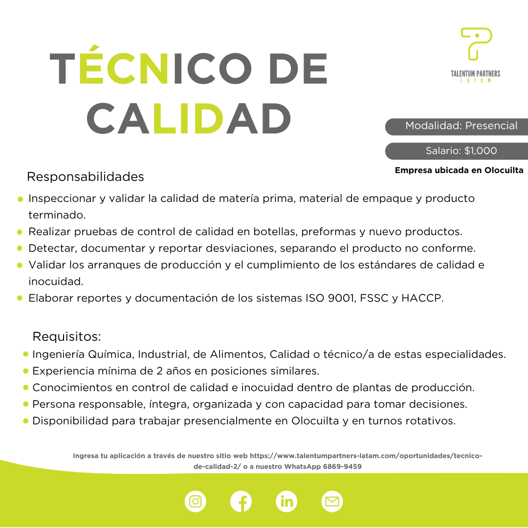 Técnico de Calidad
